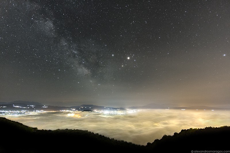 The Milky Way over Lake Pamvotida