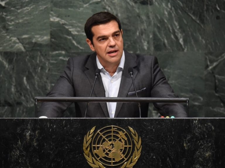 Greek PM addresses the world in UN speech