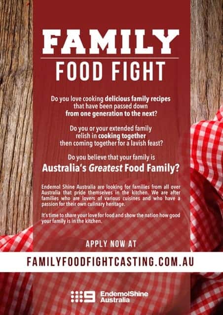Family Food Fight Flyer