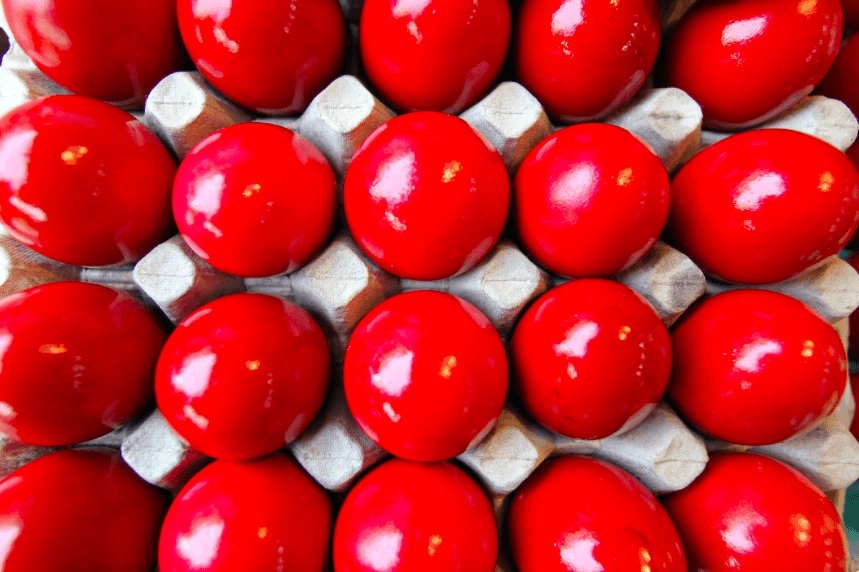 Red Greek Easter Eggs- Kokkina Paschalina Avga 9