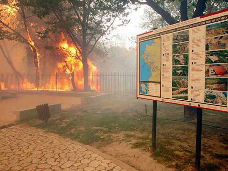 New fires threaten ancient Olympia