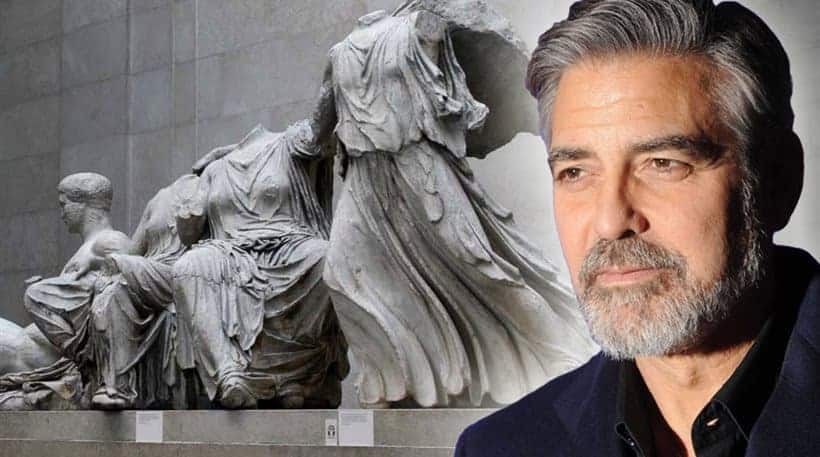 George Clooney Parthenon sculptures