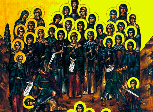 First day of Ecclesiastical Year, commemorating 40 Women Martyrs