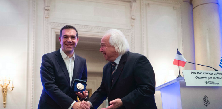Politique Internationale rewards Greek PM for ‘political courage’