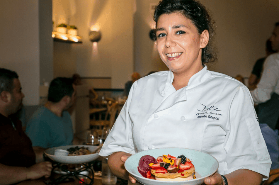 Ble Greek Kozuina head chef and part owner Natalia Gaspari