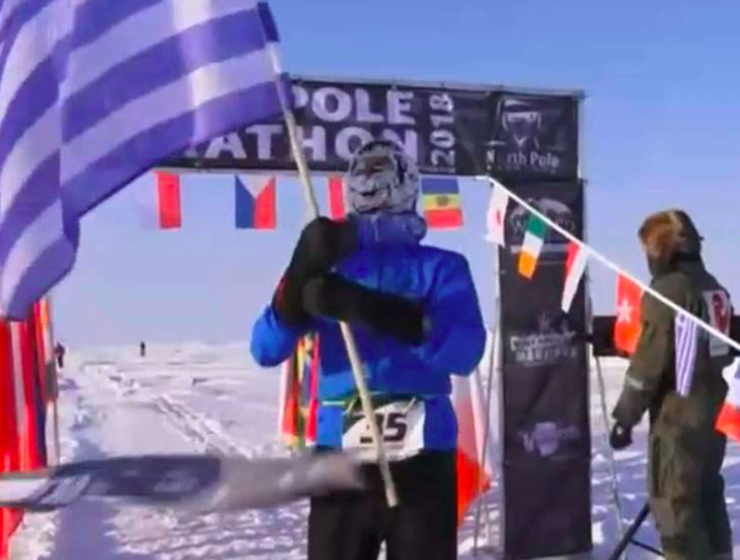 Greek athlete wins North Pole Marathon 8