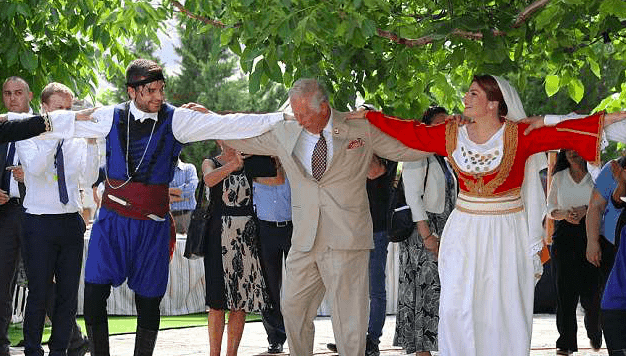 Prince Charles Greek dancing