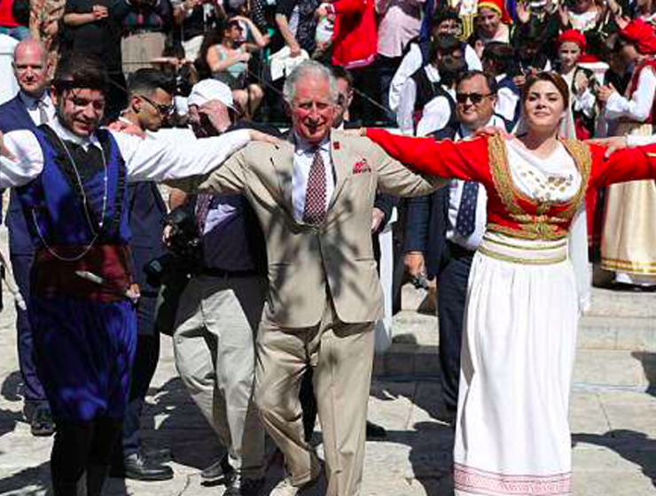 Prince Charles Dancing Greek in Crete