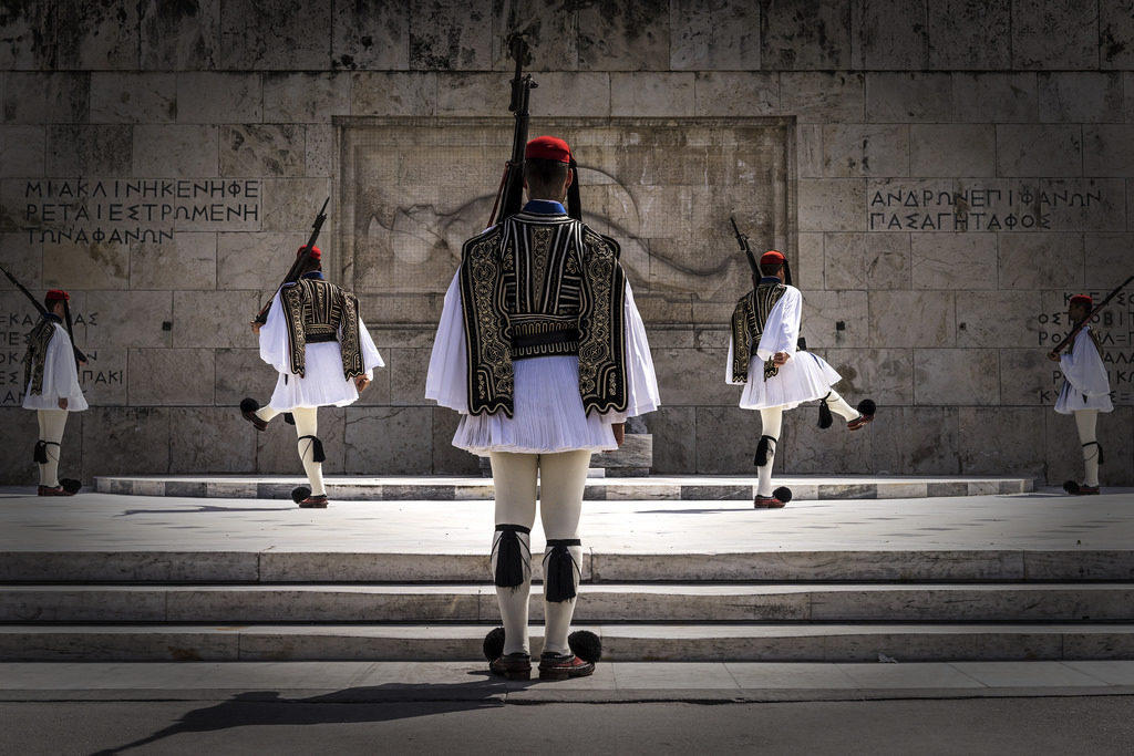 Evzones Presidential Guard at Syntagma