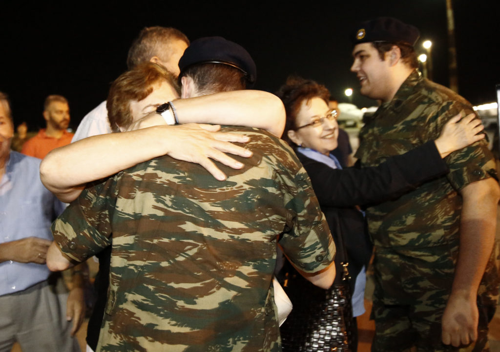 Greek soldiers released