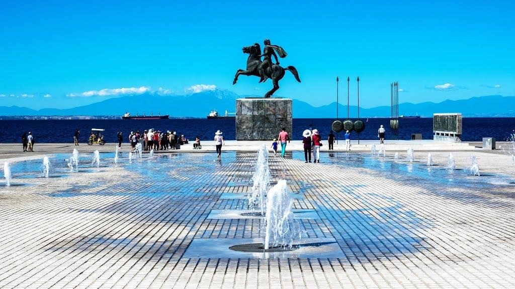 Thessaloniki promenade Alexander the Great Statue