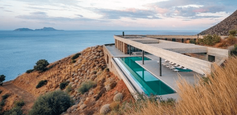 Striking Cretan villa blends into its natural surroundings