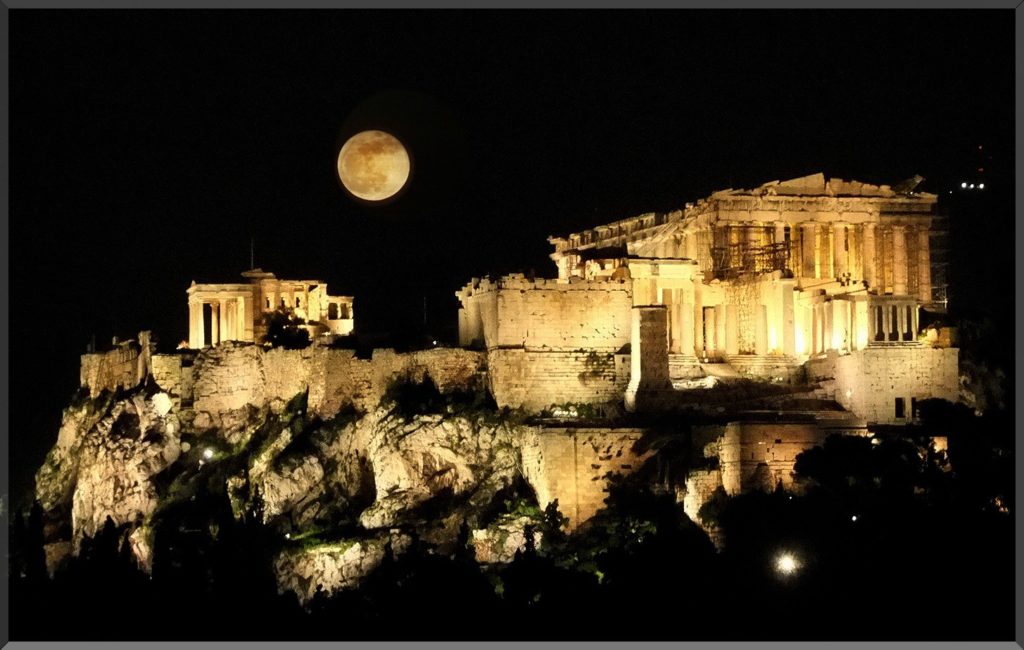 acropolis full moon