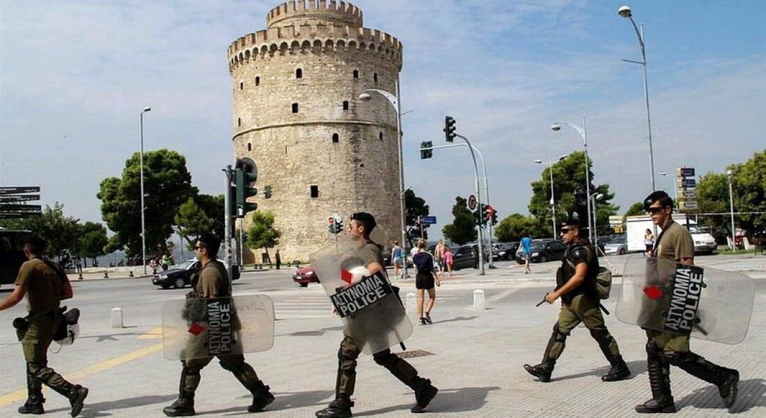 riot police thessaloniki