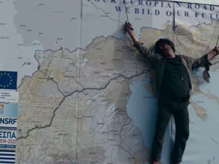 Skopje film accuses Greece of ‘ethnic cleansing’ of its people, using image of man Crucified on Greek map 
