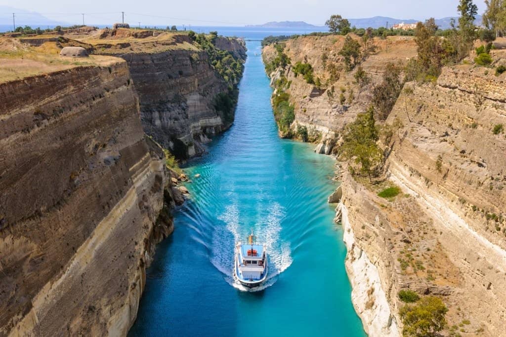 Ship-passing-through-Corinth-Canal-in-Greece-min