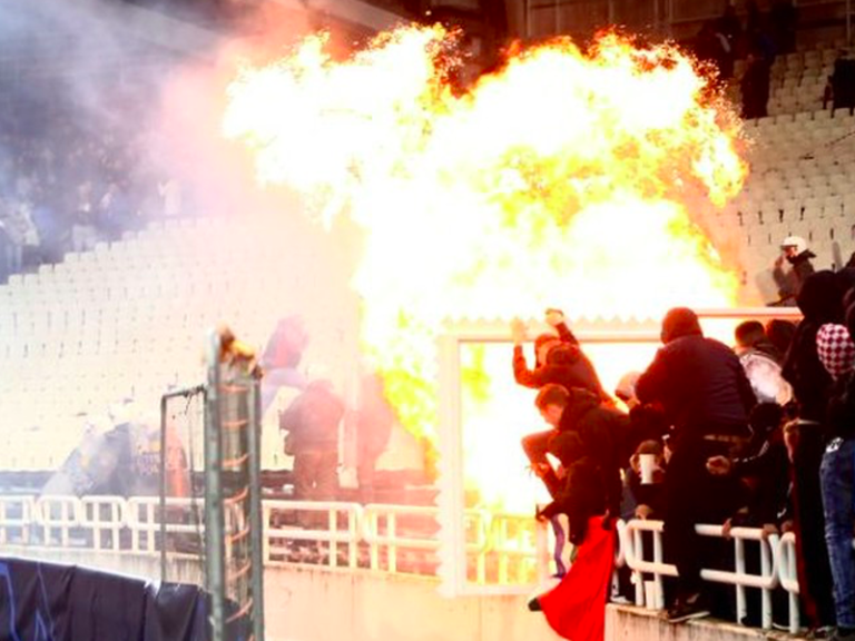 Clashes break out at Greece's Olympic Stadium ahead of AEK and Ajax match (PICS)