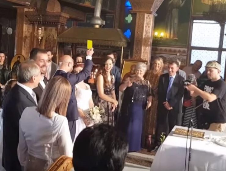 Groom gives Bride yellow card for stepping on his foot during wedding service 17