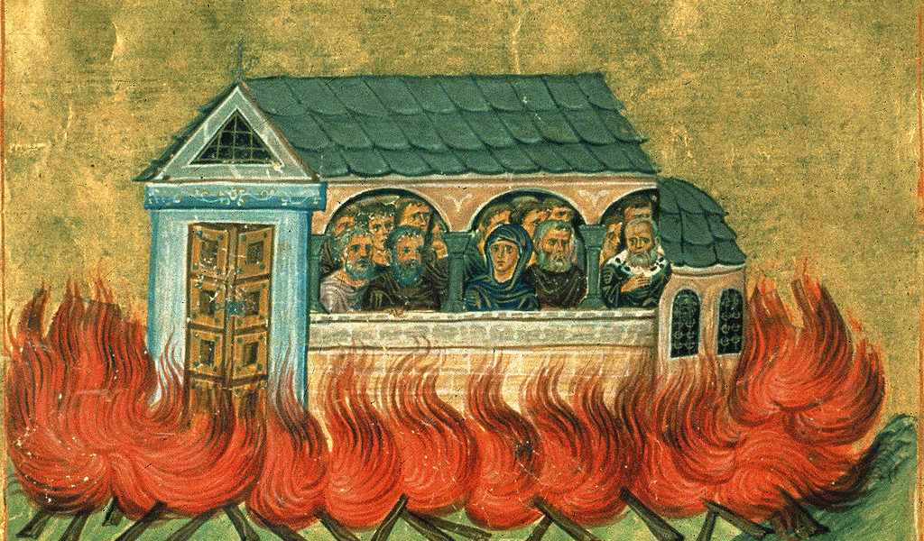 1024px 20000 martyrs of Nicomedia Menologion of Basil II
