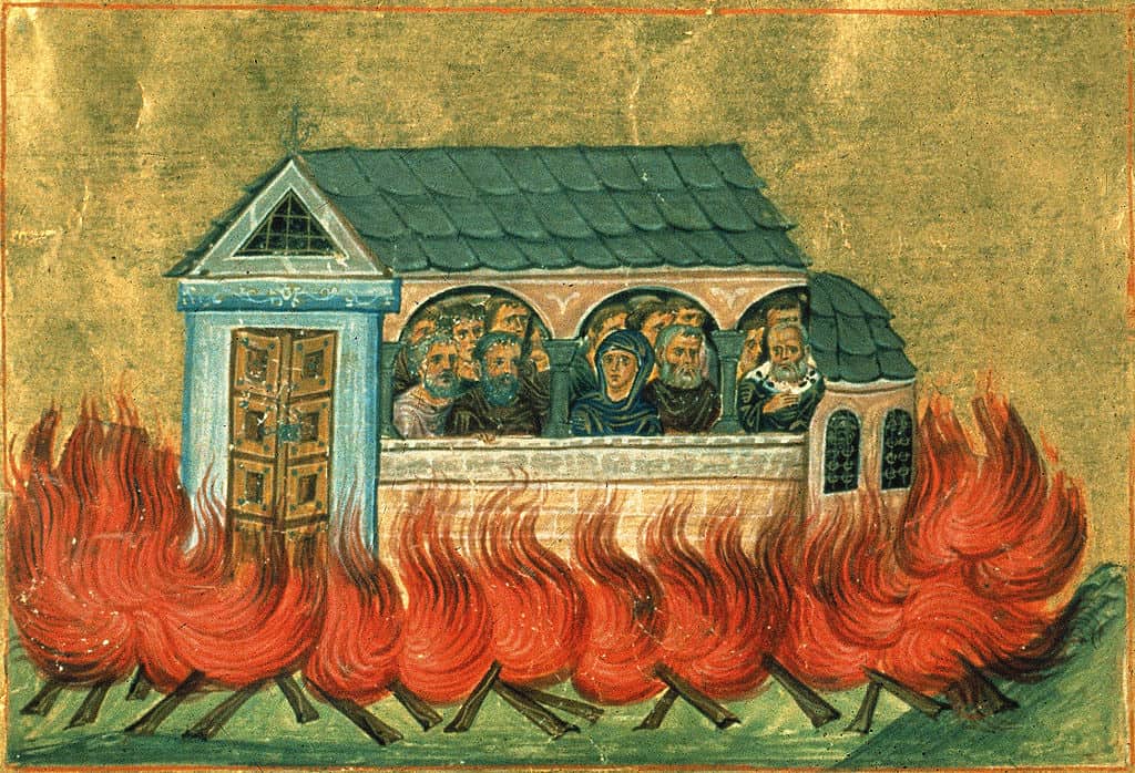 1024px 20000 martyrs of Nicomedia Menologion of Basil II