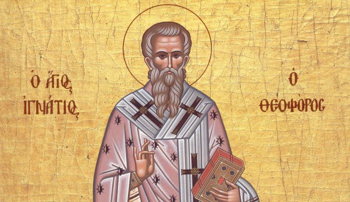 The Hieromartyr Ignatius the God-Bearer, was a disciple of the holy Apostle and Evangelist John the Theologian, as was also Saint Polycarp, Bishop of Smyrna). Saint Ignatius was the second bishop of Antioch, and successor to Bishop Euodius, Apostle of the Seventy.