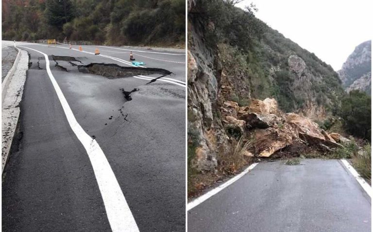 Constant downpour causes landslides in southern Peloponnese