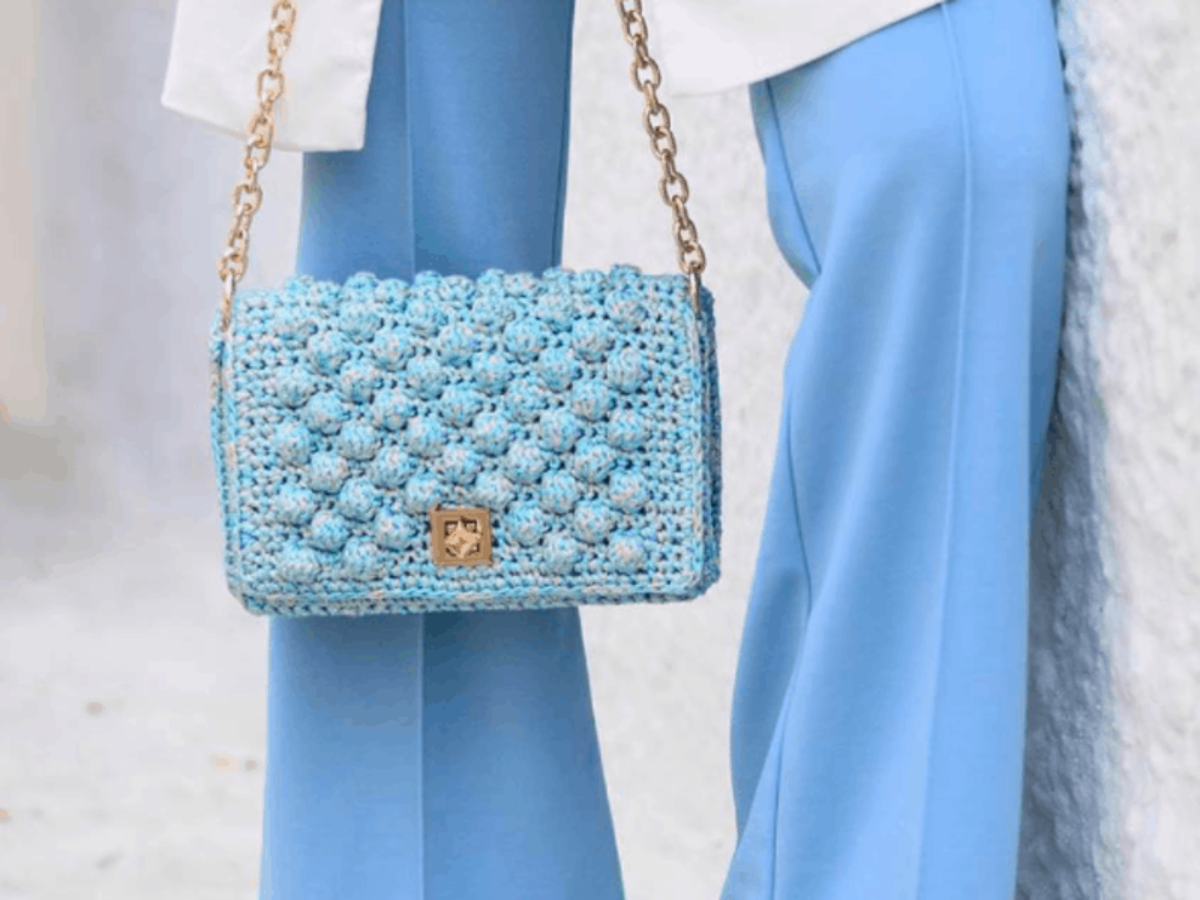 Blue Handmade Unique Design Evening Handbags for Chic Women