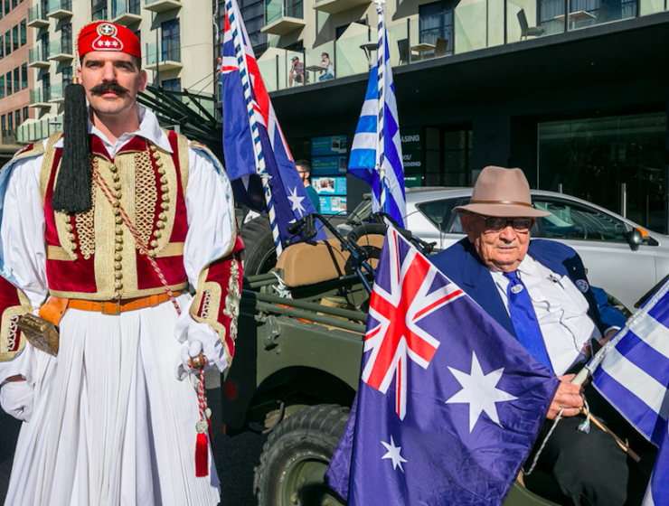 Evzones march through streets of Adelaide for ANZAC Parade 2019 61