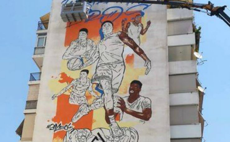New graffiti of Giannis Antetokounmpo and his four brothers in Sepolia 9