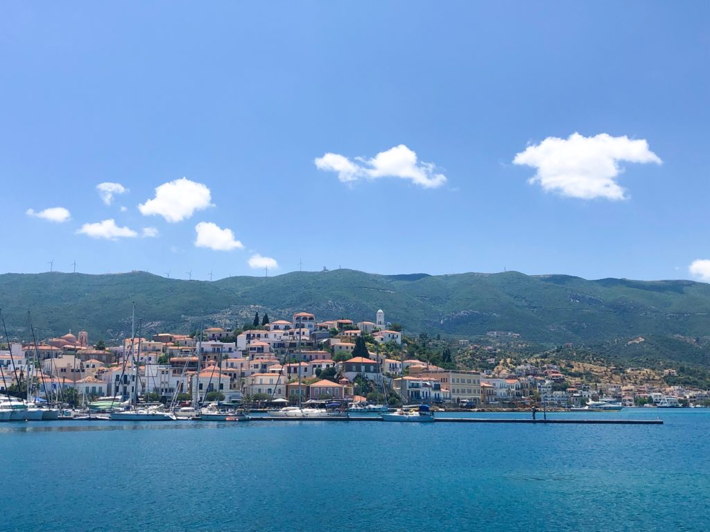 Poros Town from Sea