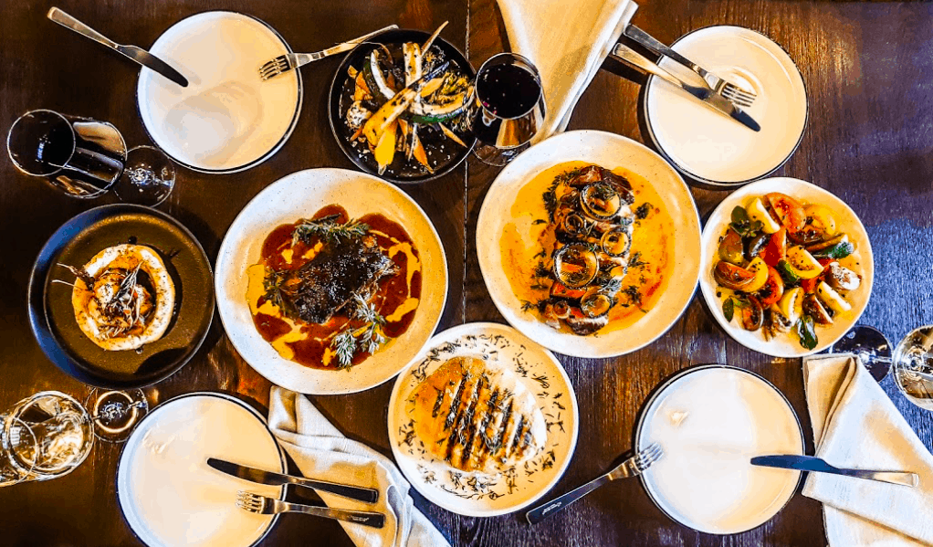 Greek Food on a Table