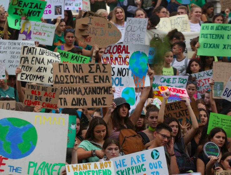 Greek students gather at Syntagma Square to protest against climate change 26