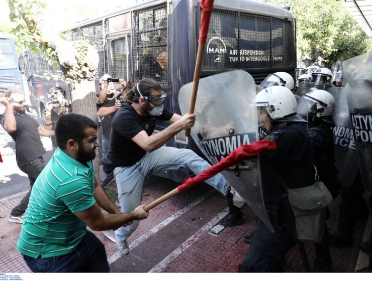 Greek police and students clash during business reform protests in Athens 17