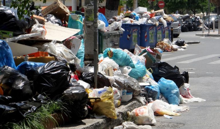 Garbage piles up on the streets of Athens amid strikes