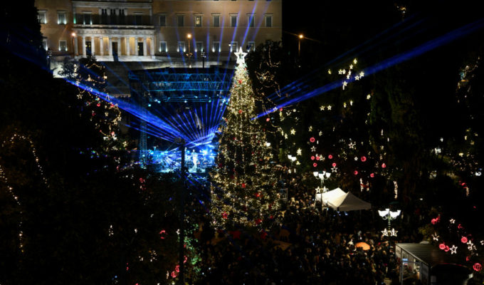 Athens’ official Christmas tree lights up the Greek Capital for 2019 3