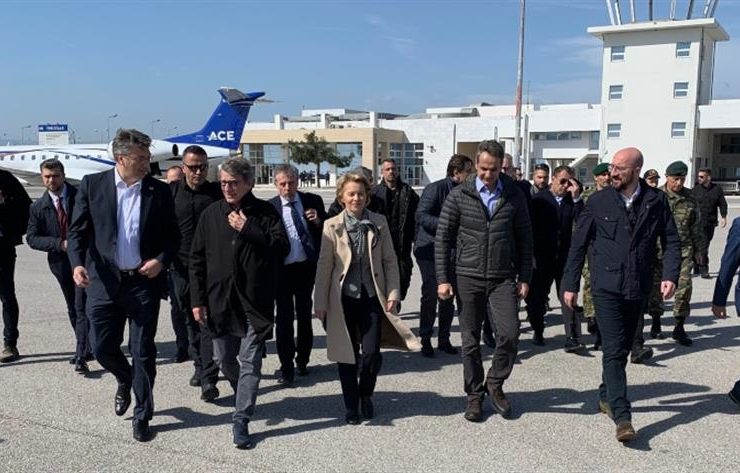 heads of European institutions visit Greek-Turkish border