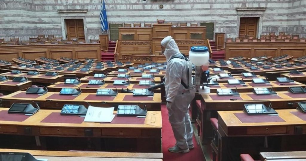 Greek parliament coronavirus 