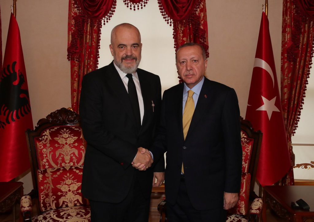 Albanian Prime Minister Edi Rama, Turkish President Recep Tayyip Erdoğan