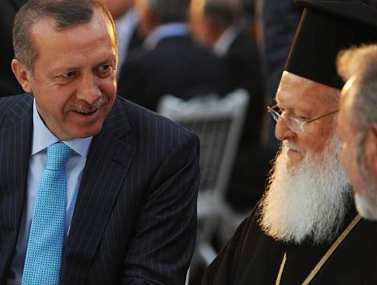 Erdoğan thanked the Ecumenical Patriarch Bartholomew