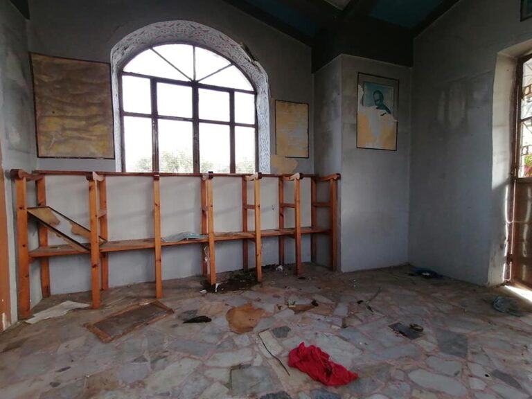 Trashed church on Lesvos becomes toilet for illegal immigrants