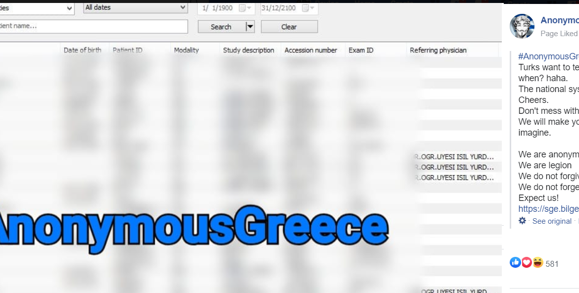 Greek hackers continue revenge attack by accessing sensitive Turkish data 1