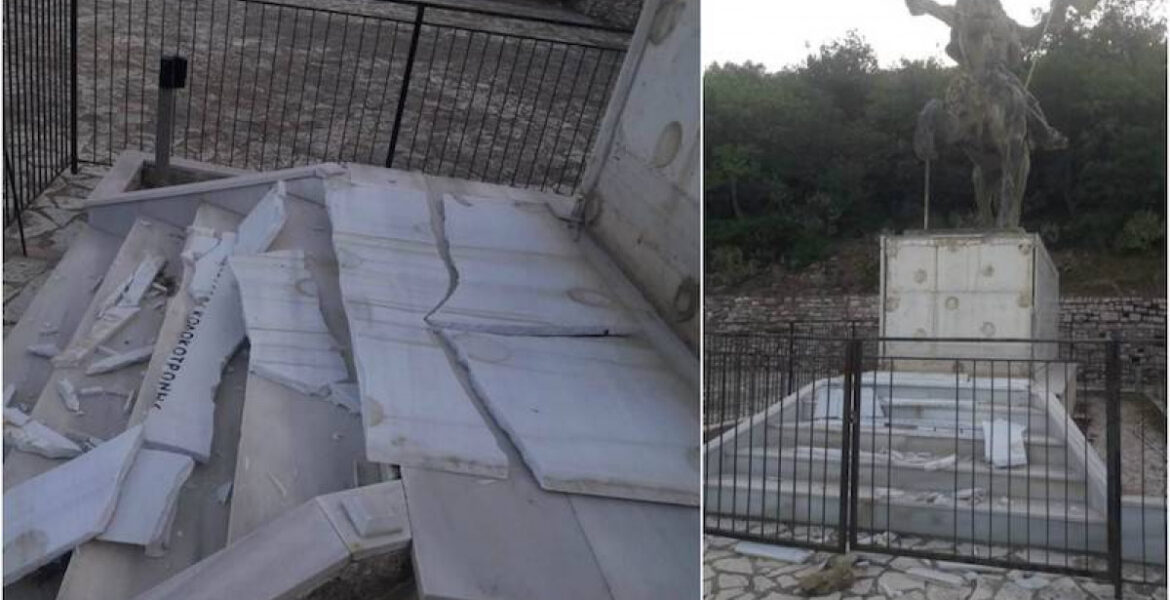 Statue of Kolokotronis vandalised in central Greece 1