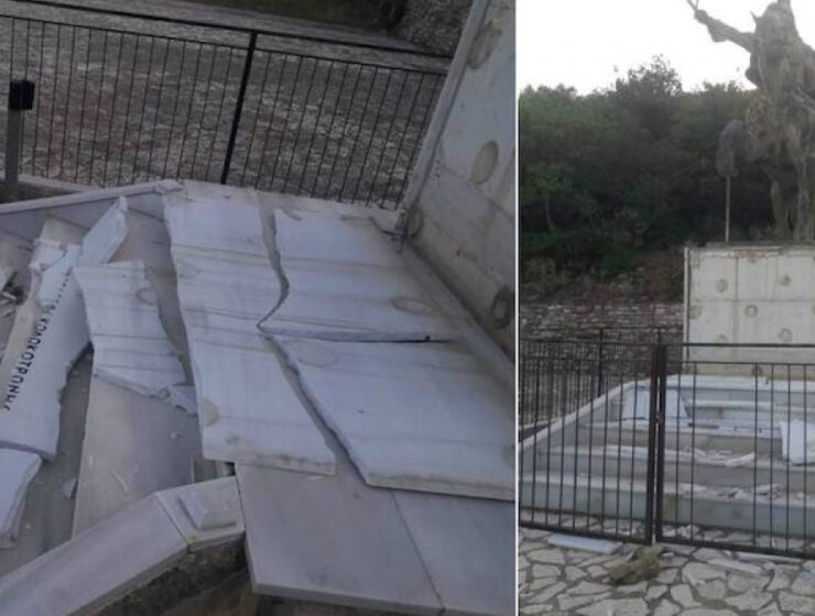 Statue of Kolokotronis vandalised in central Greece 4