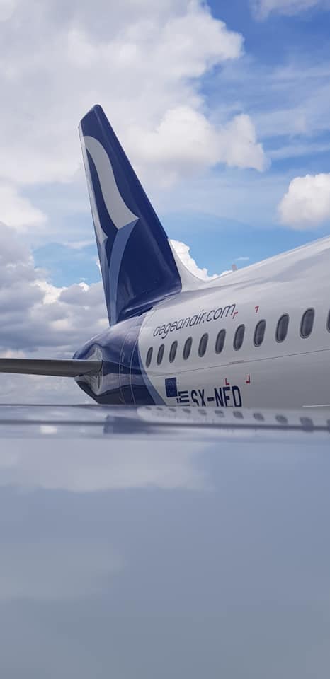 Aegean Airlines new A320neo lands at Athens airport