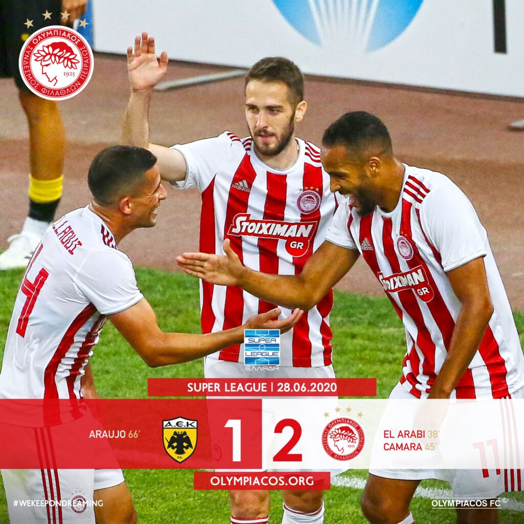 Olympiacos win their 45th Greek Super League title