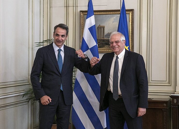 Europe Foreign Affairs Rep meets Greek PM and condemns Turkey's exploitation of migration crisis