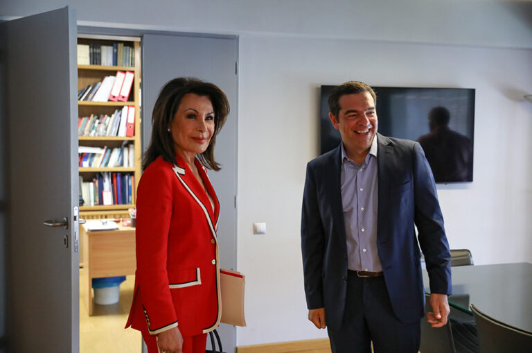 Tsipras meets with Greece 2021 Chairperson Gianna Angelopoulos-Daskalaki