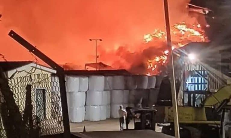 Firefighters battle blaze at the Temploni landfill in Corfu