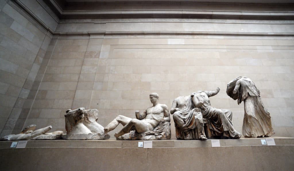 The Parthenon Sculptures are a product of theft" at the British Museum 