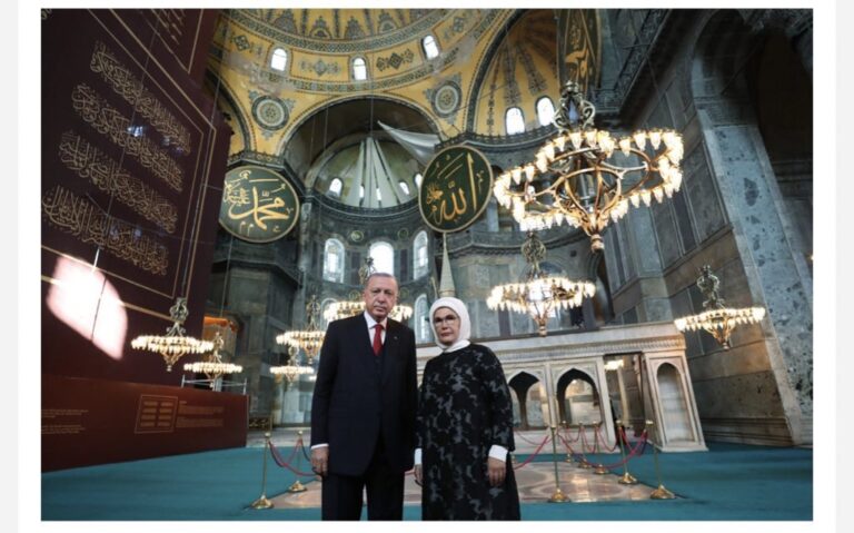 Turkish President visits Hagia Sophia before first Friday prayers